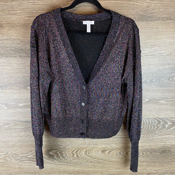Leith Shimmer Sparkle Cardigan EUC Size L - Picture 1 of 9